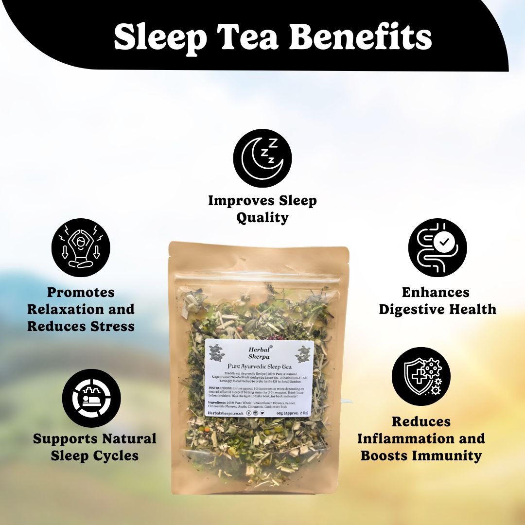 Evening Herbal Tea Blend – Chamomile, Apple, Fennel – Loose Leaf (30–120g)-Herbal Sherpa