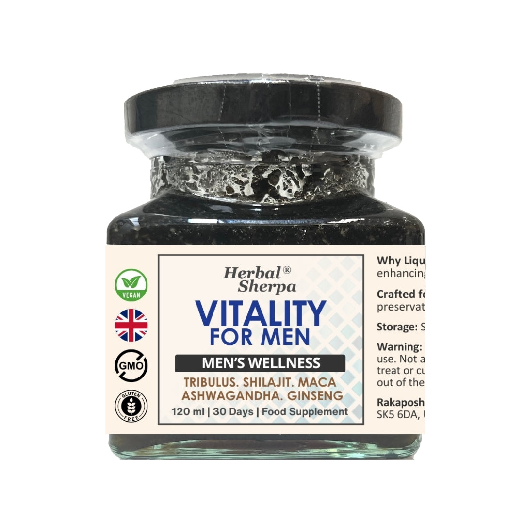 Men’s Botanical Wellness Blend – 25 Natural Ingredients for Daily Vitality – 120ml-Herbal Sherpa
