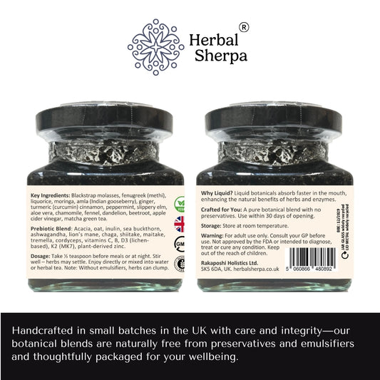 Digestive Harmony Prebiotic Liquid – 120 ml for Gut Comfort & Balance-Herbal Sherpa