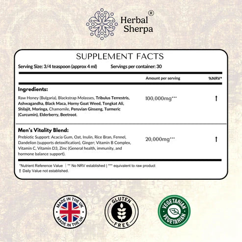 Herbal Sherpa Men’s Natural Testosterone & Libido Support (120ml)