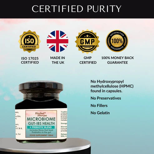 Herbal Sherpa Microbiome & Gut Health Supplement. 120ml 30 Days