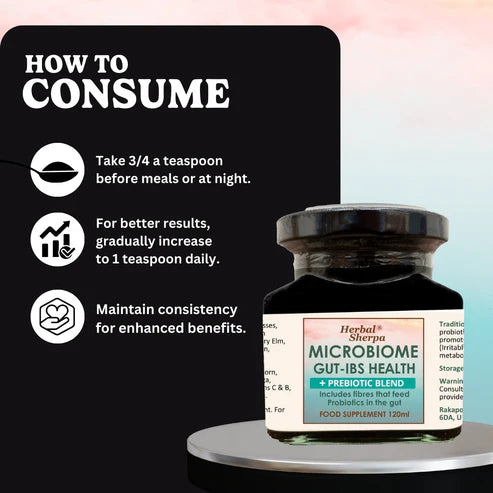 Herbal Sherpa Microbiome & Gut Health Supplement. 120ml 30 Days