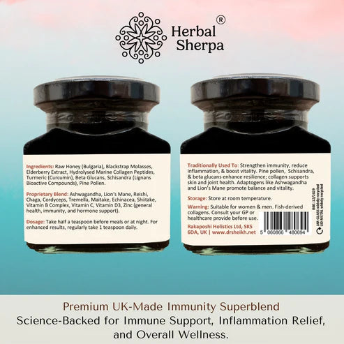 Herbal Sherpa Immunity & Anti-Inflammatory Blend. 120ml 30 Days