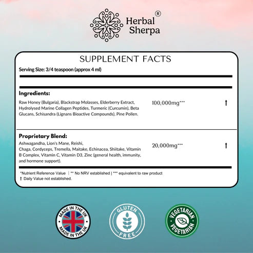 Herbal Sherpa Immunity & Anti-Inflammatory Blend. 120ml 30 Days