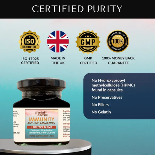 Herbal Sherpa Immunity & Anti-Inflammatory Blend. 120ml 30 Days