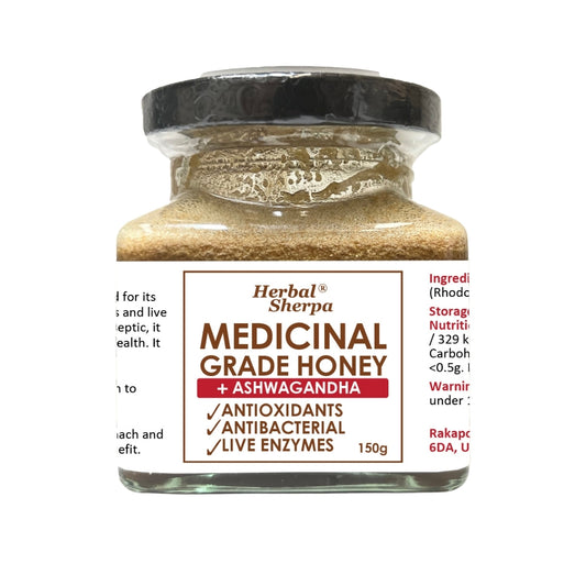 Honey with Natural Botanicals – Cold-Extracted Blend – 150g Glass Jar-Herbal Sherpa