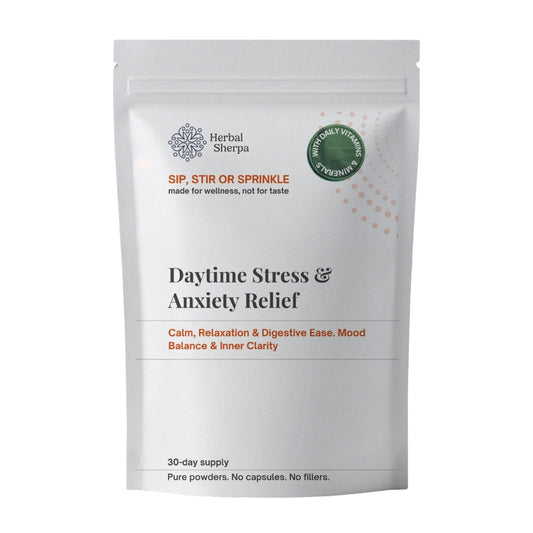 Daytime Stress & Mood Balance — Adaptogenic Calm, Natural Relaxation Support & Mental Wellbeing | 60g Vegan Powder Blend