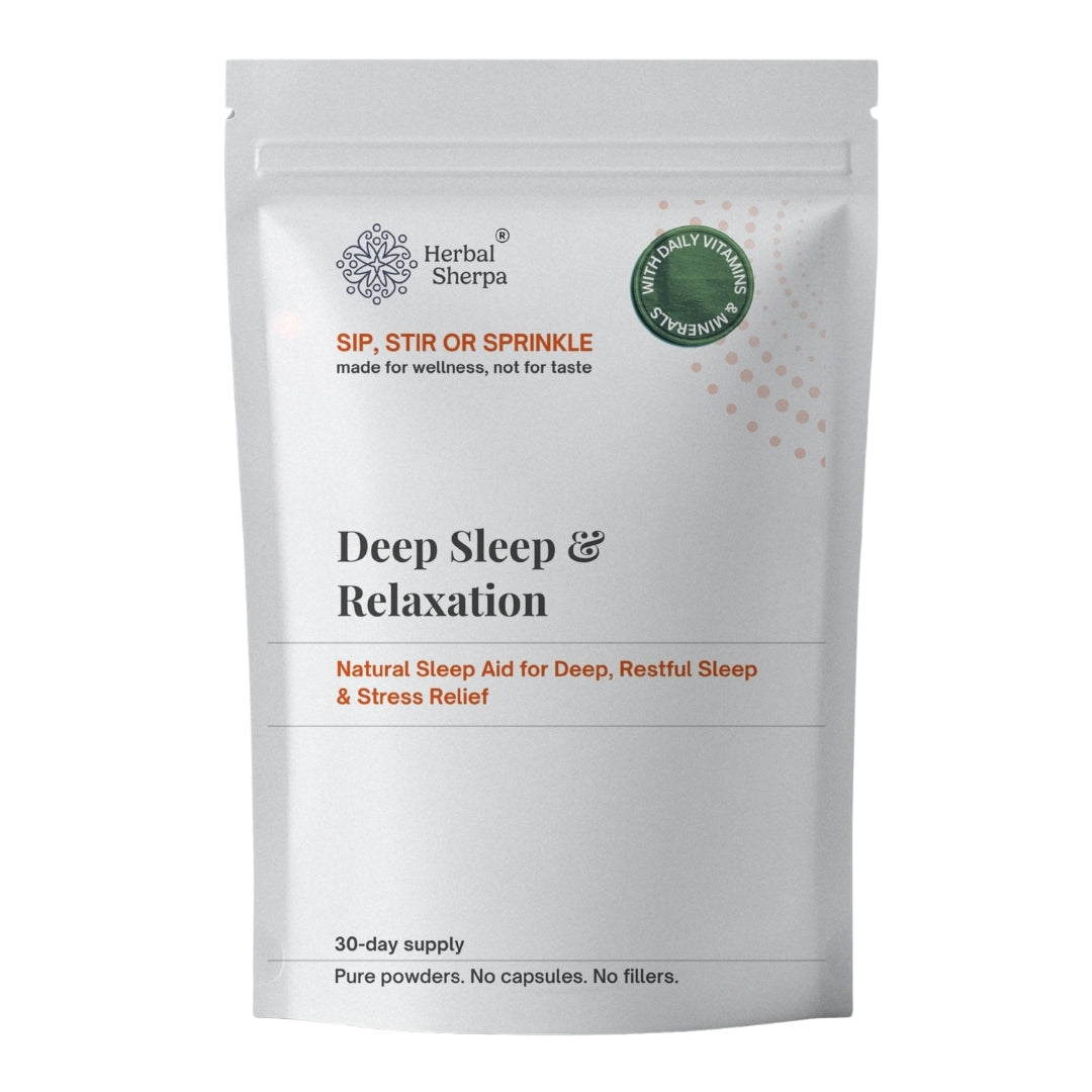 Deep Sleep & Relaxation — Natural Sleep Aid, Stress Relief & Restful Nights | 60g Vegan Powder Blend