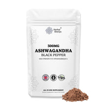 Load image into Gallery viewer, Organic Ashwagandha Extract Powder (High Strength) with Black Pepper. Easy to Mix with Smoothies and shakes. UK Made | 3 Month Supply 30g
