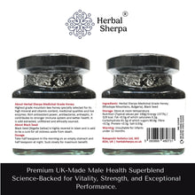 Load image into Gallery viewer, Herbal Sherpa Medicinal Grade Honey + Black Seed 150g Glass Jar
