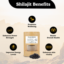 Load image into Gallery viewer, Halal Himalayan Shilajit Resin Crystals. 2X Strength. Airline-friendly (No Moisture) 15-30-60g
