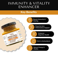 Load image into Gallery viewer, Herbal Sherpa Medicinal Grade Honey + Turmeric 150g Glass Jar.

