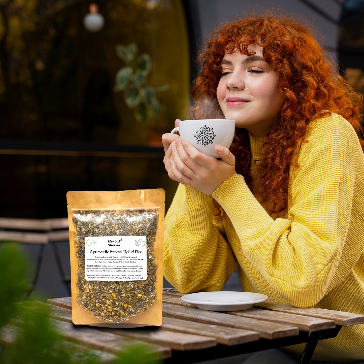Herbal Evening Tea Blend – Lavender, Chamomile, Orange Peel – 30–120g Loose Leaf-Herbal Sherpa