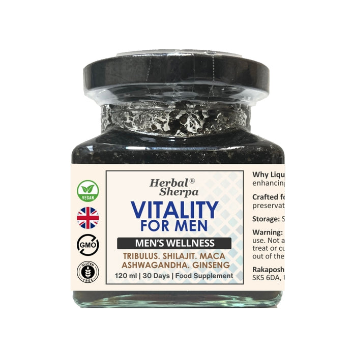 Men’s Botanical Wellness Blend – 25 Natural Ingredients for Daily Vitality – 120ml-Herbal Sherpa