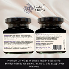 Load image into Gallery viewer, Herbal Sherpa Libido &amp; Desire Supplement for Women. 120ml 30 Days
